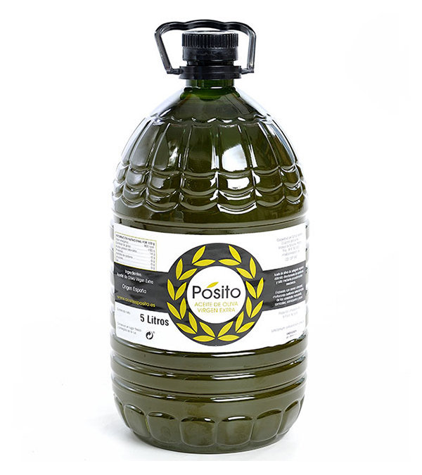 Aceite de oliva virgen extra 5 litros PET (garrafa de plástico)