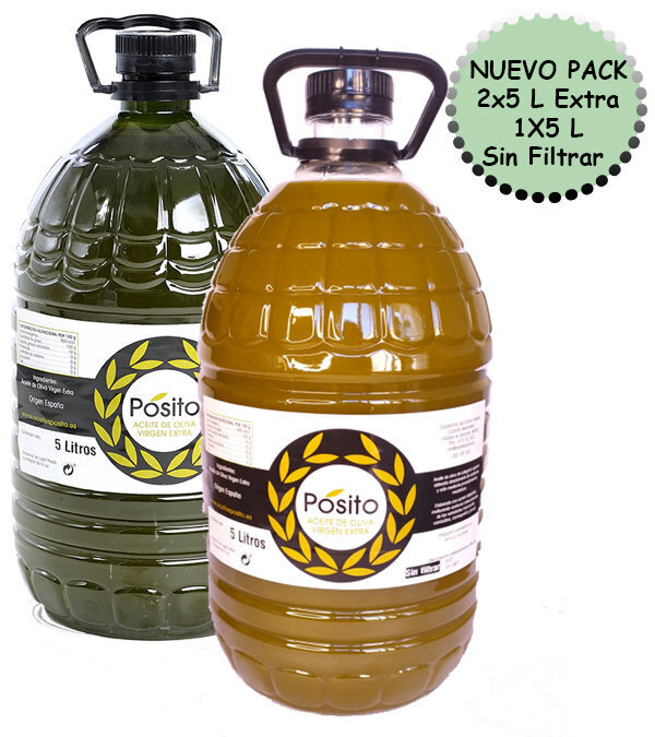 Pack 2x5L Virgen Extra+ 1x5L Virgen Extra Sin Filtrar